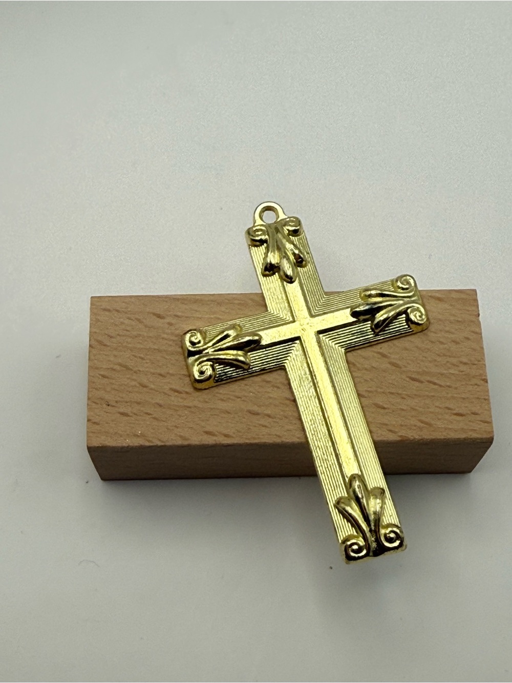 Ornate Gold Cross Pendant Accent - Home Accents Decor
